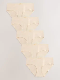 Pastel Rose Nude Boyshort Cotton Rich Knickers 5 Pack