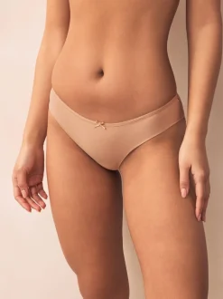 Pastel Rose Nude Brazilian No VPL Lace Back Briefs 3 Pack