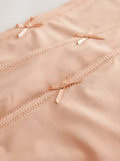 Pastel Rose Nude Brazilian No VPL Lace Back Briefs 3 Pack