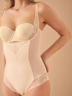 Pastel Rose Nude Firm Tummy Control Wear Your Own Bra Shaping Body