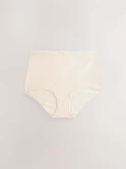 Pastel Rose Nude Full Brief Cotton Rich Knickers 5 Pack