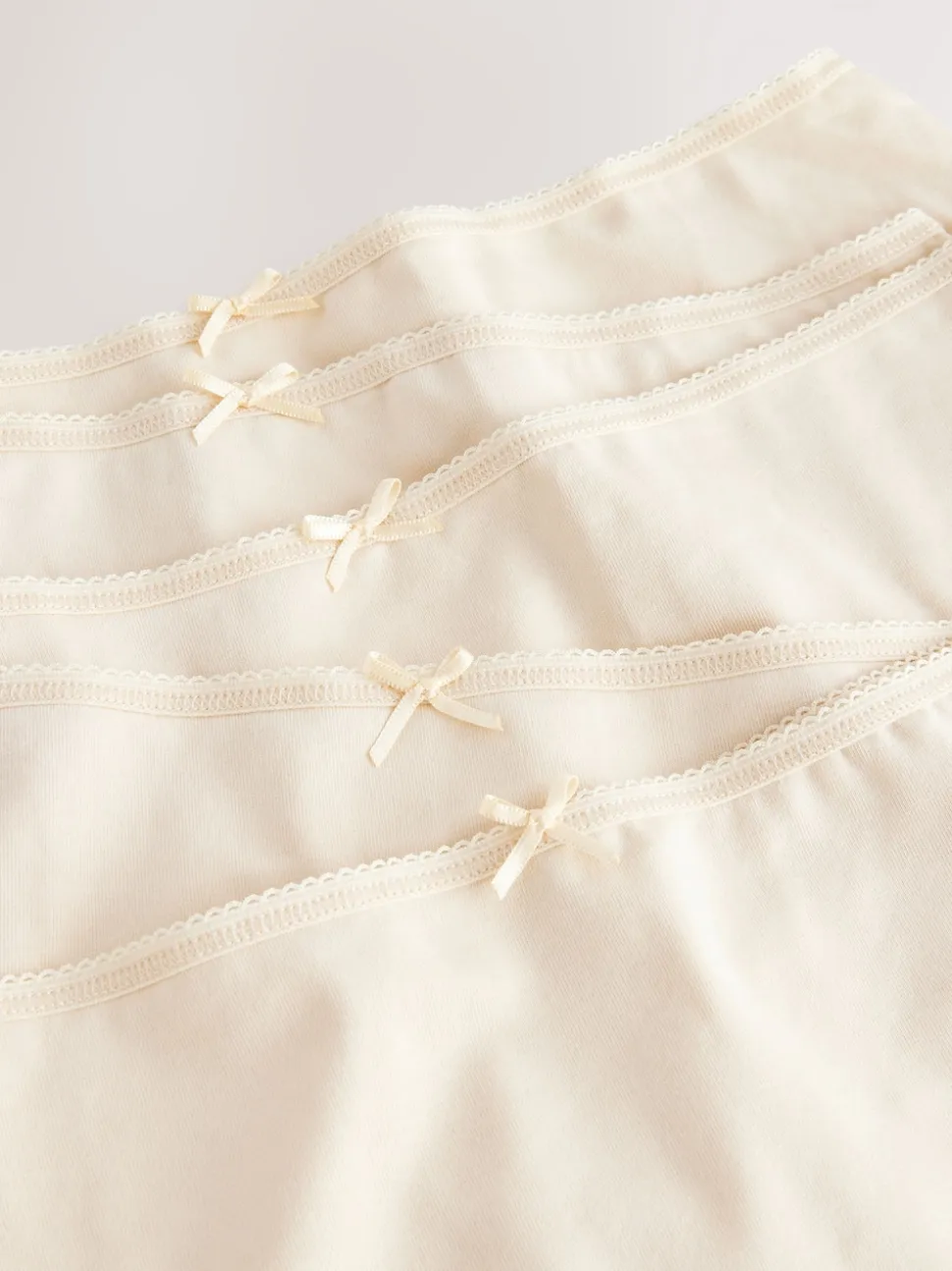 Pastel Rose Nude Midi Cotton Rich Knickers 5 Pack