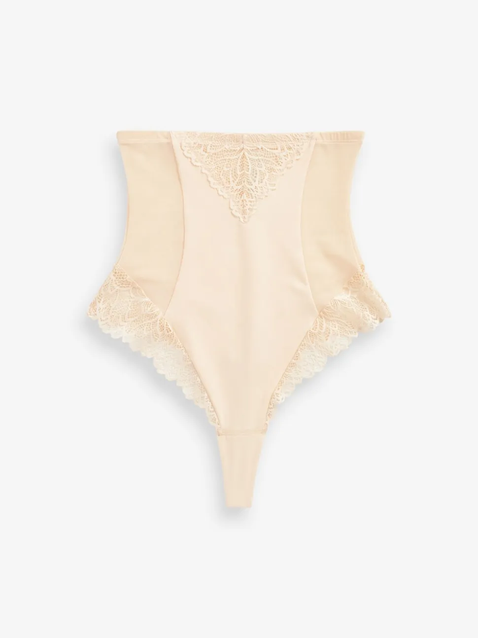 Pastel Rose Nude Super High Waist Thong Firm Tummy Control Shaping Briefs