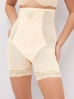 Pastel Rose Nude Thigh Smoother Short Firm Tummy Control Shaping Briefs