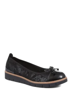 Pavers Black Ballet Pumps