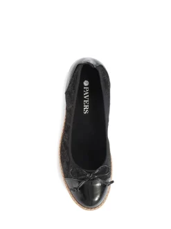 Pavers Black Ballet Pumps