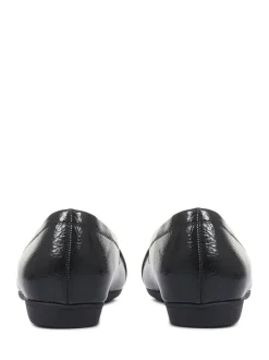 Pavers Black Faux Leather Slip-On Pumps