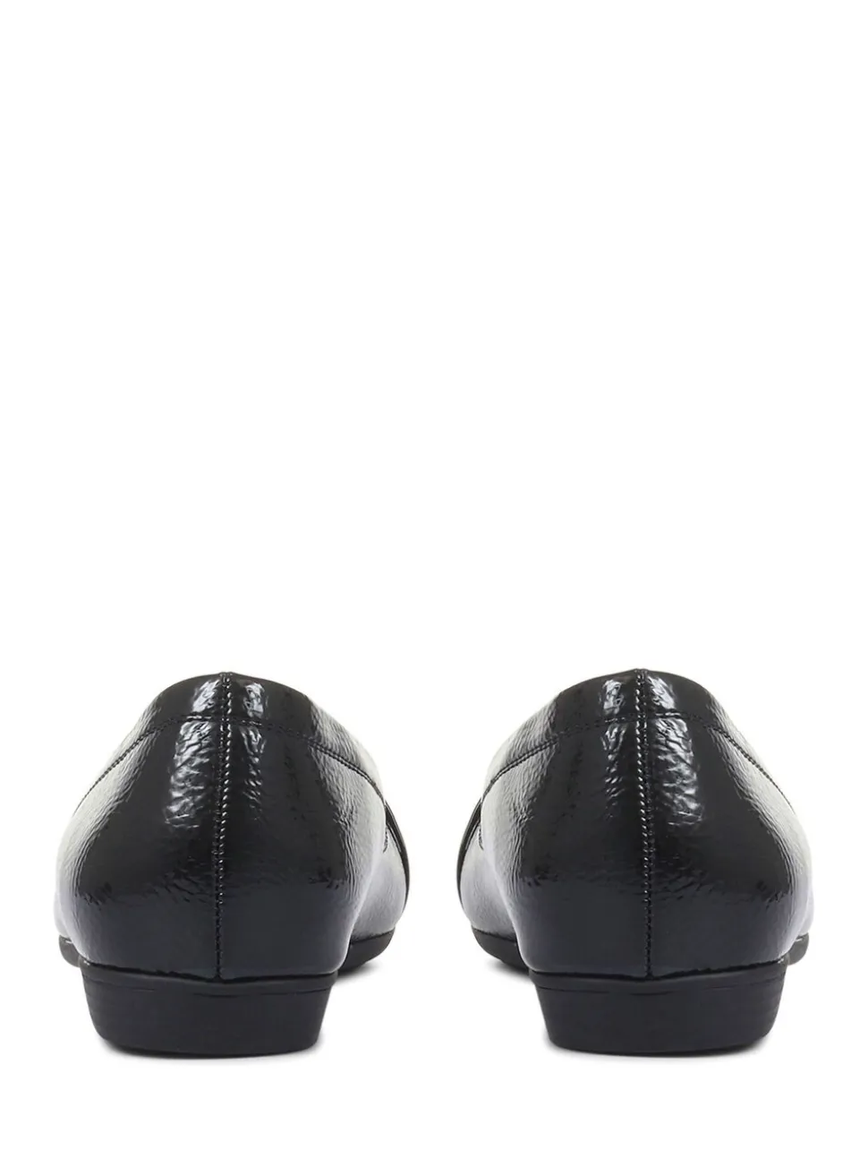 Pavers Black Faux Leather Slip-On Pumps