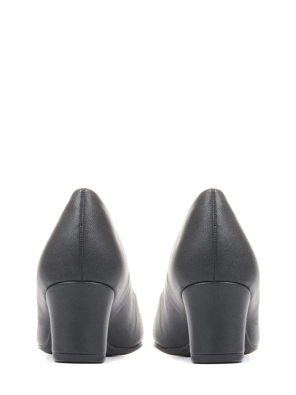 Pavers Black Heeled Court Shoes
