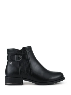 Pavers Black Ladies Ankle Boots Smart