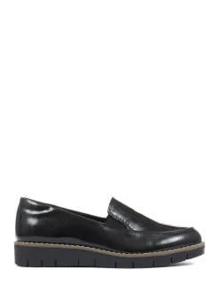 Pavers Black Ladies Slip-On Shoes
