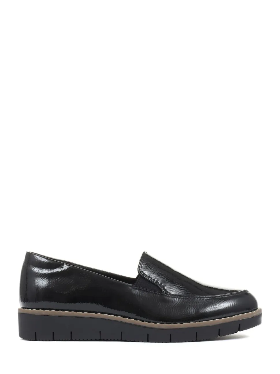 Pavers Black Ladies Slip-On Shoes
