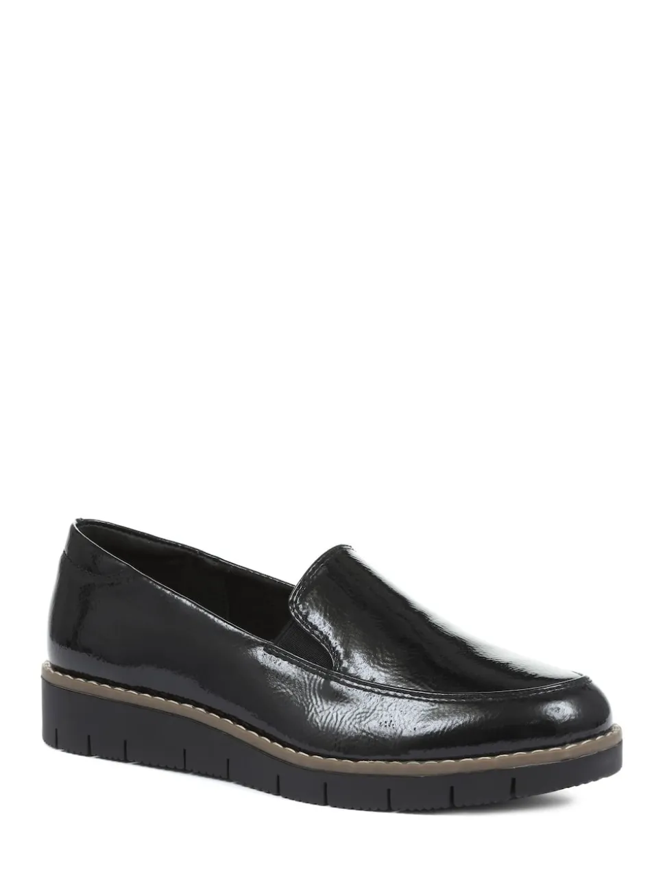 Pavers Black Ladies Slip-On Shoes