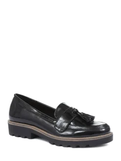Pavers Black Patent Ladies Loafers