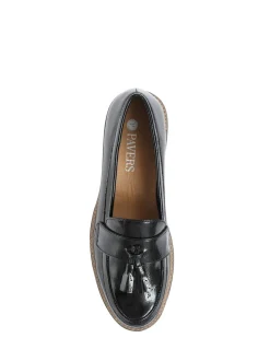 Pavers Black Patent Ladies Loafers
