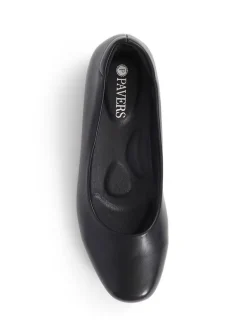 Pavers Black Pavers Pointed Toe Ballet Black Flats