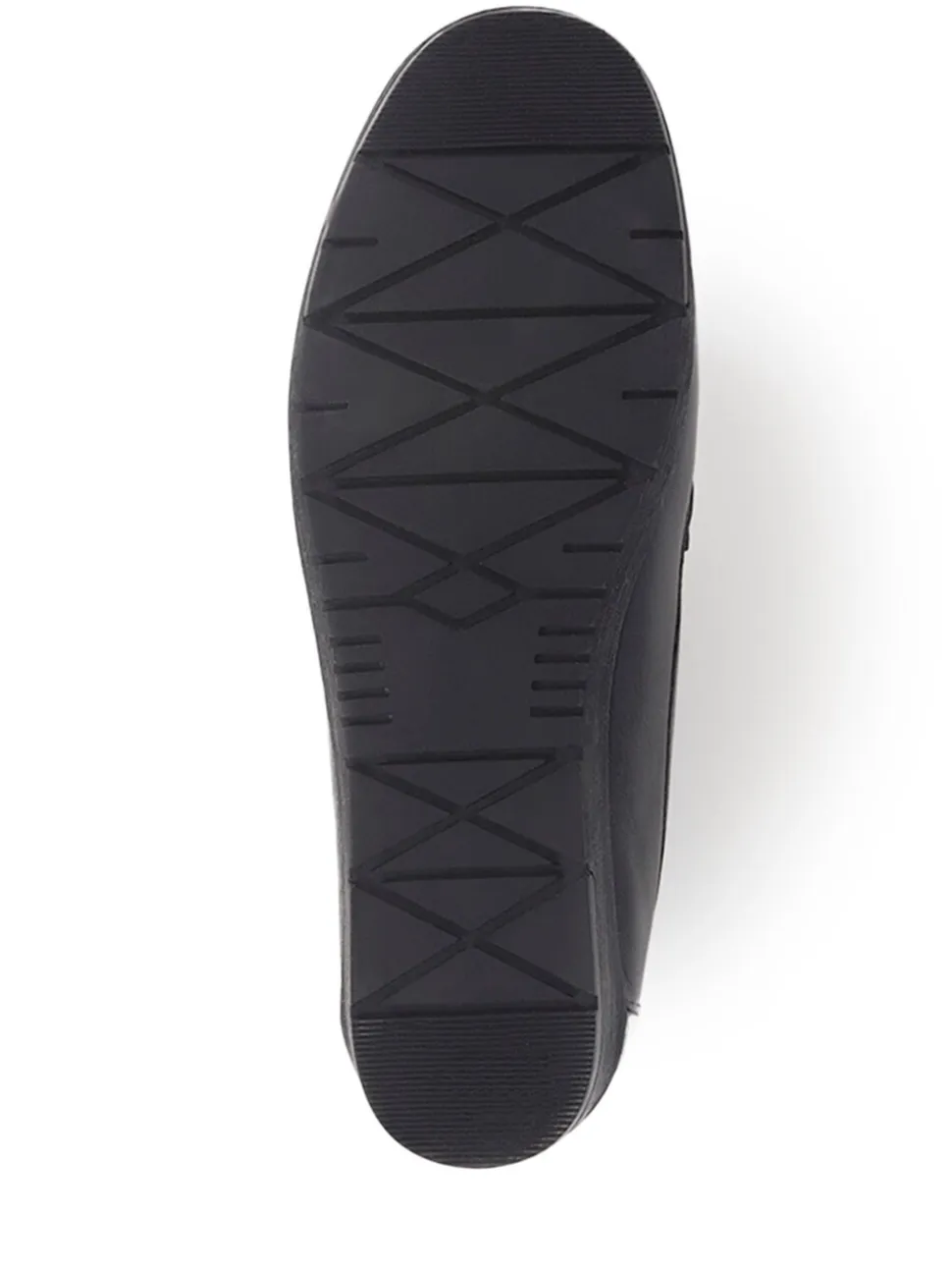 Pavers Black Smart Leather Moccasins