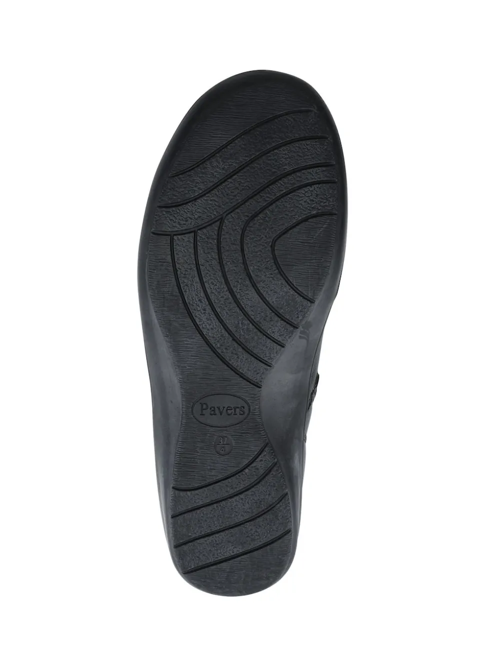 Pavers Black Wide Fit Leather Ankle Boots