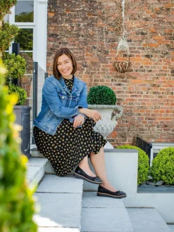 Pavers Blue Ballet Pumps