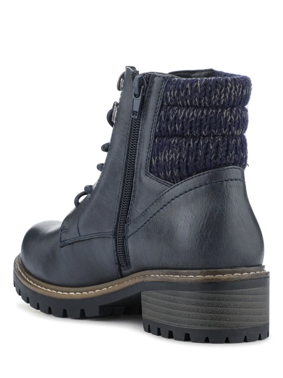 Pavers Blue Wide Fit Grippy Ankle Boots