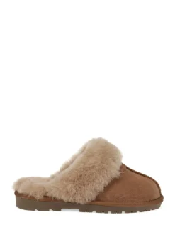 Pavers Brown Pavers Sheepskin Lined Slippers
