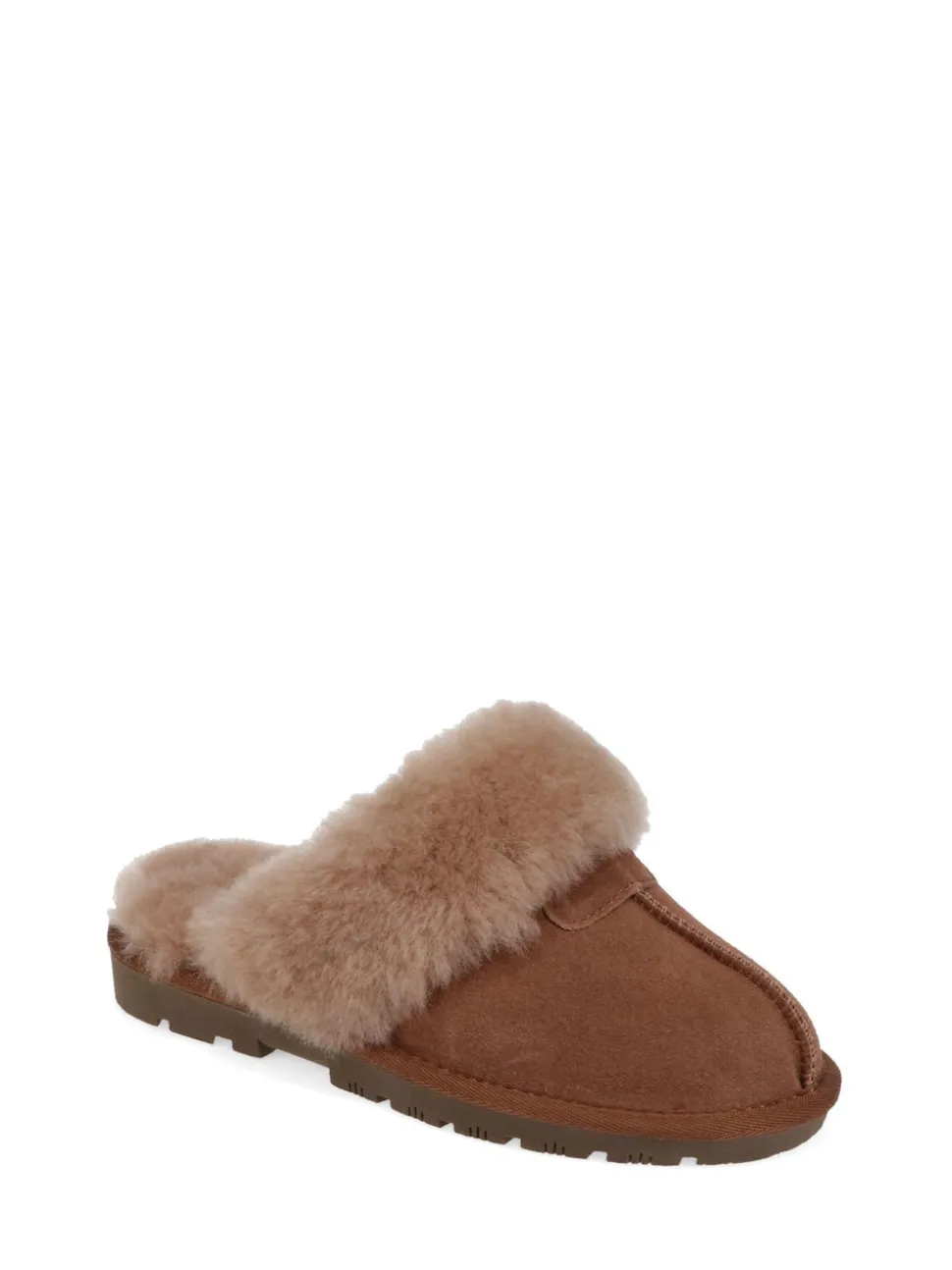 Pavers Brown Pavers Sheepskin Lined Slippers