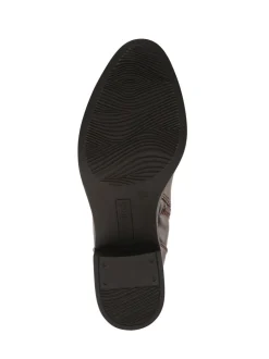 Pavers Brown Warm Lined Long Boots With Stretch Calf Fitting