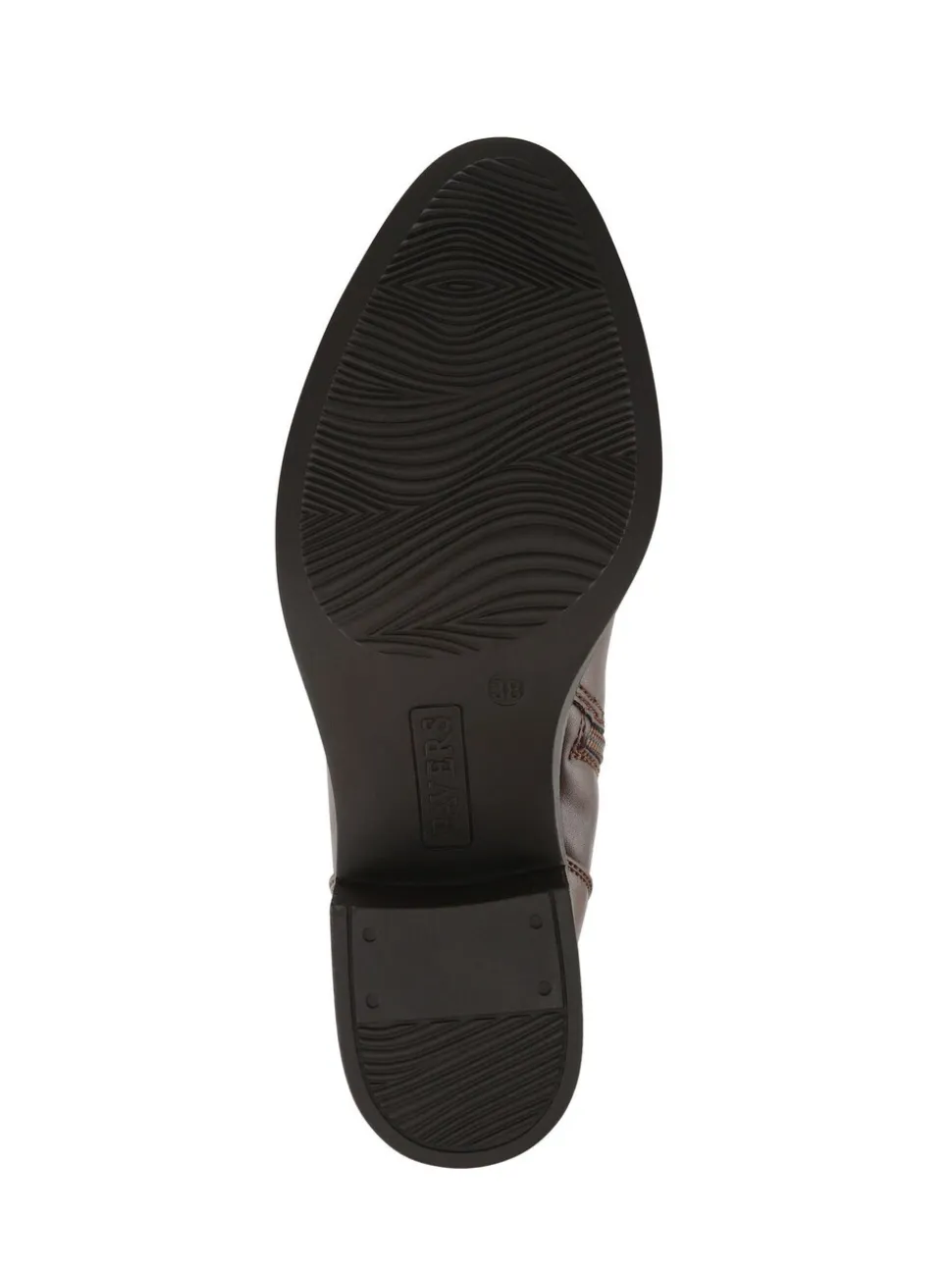 Pavers Brown Warm Lined Long Boots With Stretch Calf Fitting
