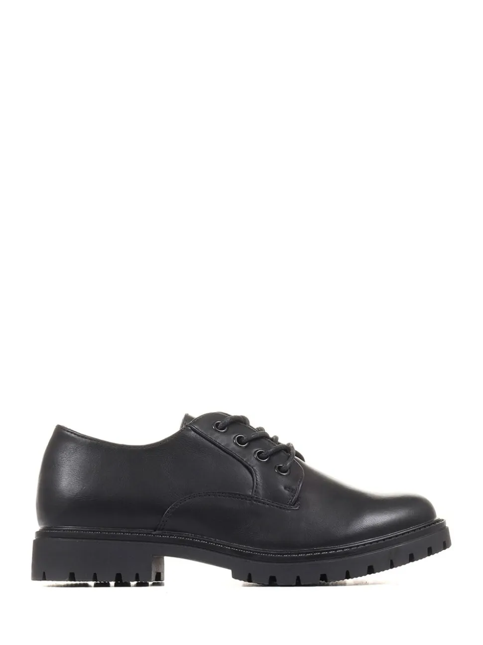 Pavers Dark Black Pavers Lightweight Lace-Up Black Shoes