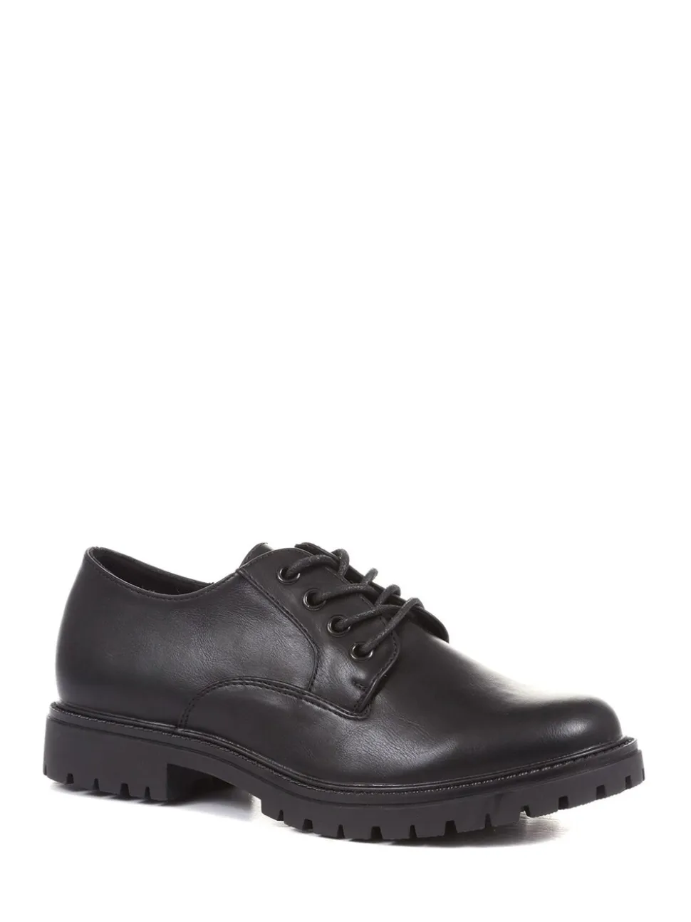 Pavers Dark Black Pavers Lightweight Lace-Up Black Shoes