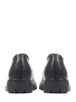 Pavers Dark Black Pavers Lightweight Lace-Up Black Shoes