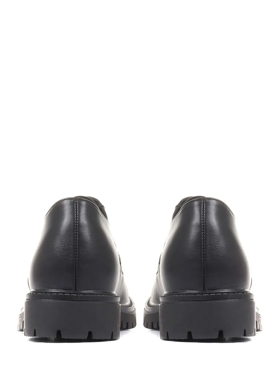 Pavers Dark Black Pavers Lightweight Lace-Up Black Shoes