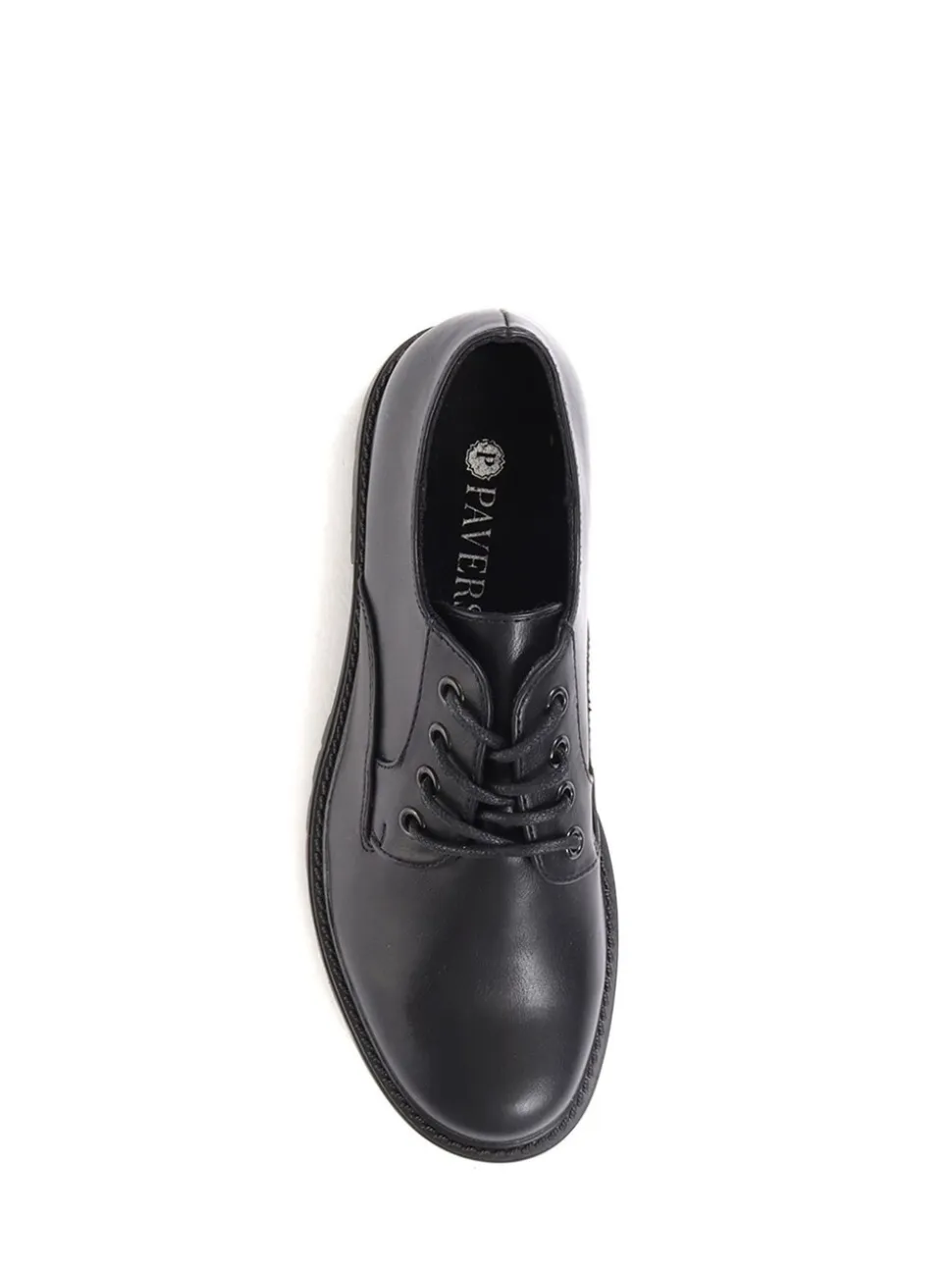 Pavers Dark Black Pavers Lightweight Lace-Up Black Shoes