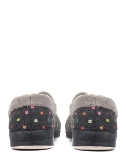 Pavers Grey Polka Dot Slippers