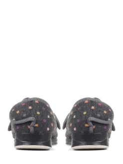 Pavers Grey Touch Fastening Full Slippers