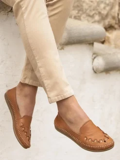 Pavers Leather Slip-On Pumps