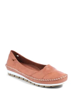 Pavers Natural Pavers Leather Slip On White Shoes