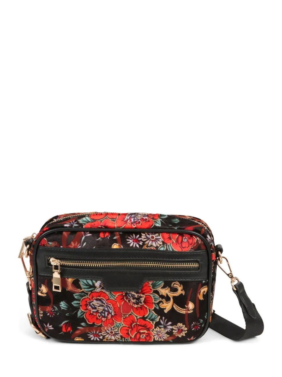 Pavers Red Floral Shoulder Bag