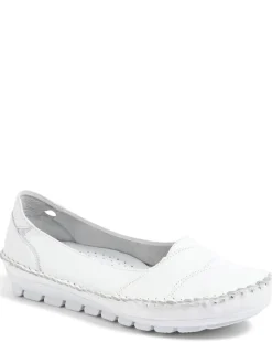Pavers White Pavers Leather Slip On White Shoes