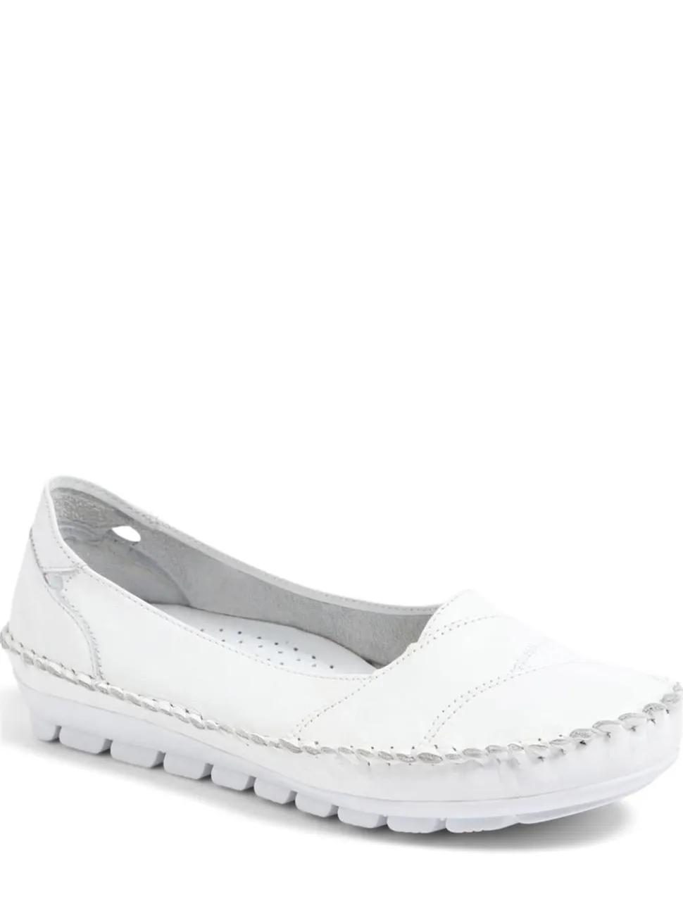Pavers White Pavers Leather Slip On White Shoes