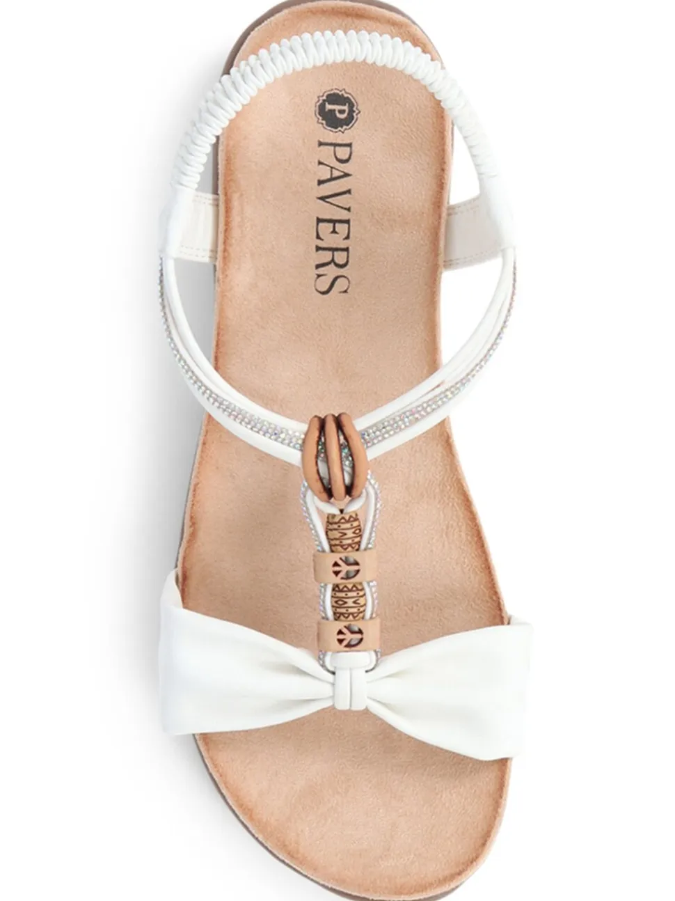 Pavers White Slip-On Sandals