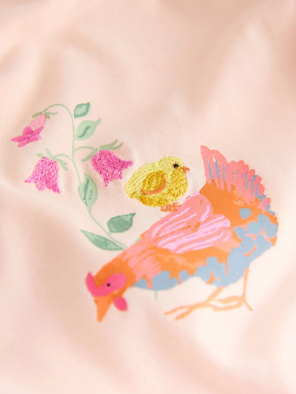 Peach Pink Hen Jersey Short Sleeve Pyjamas