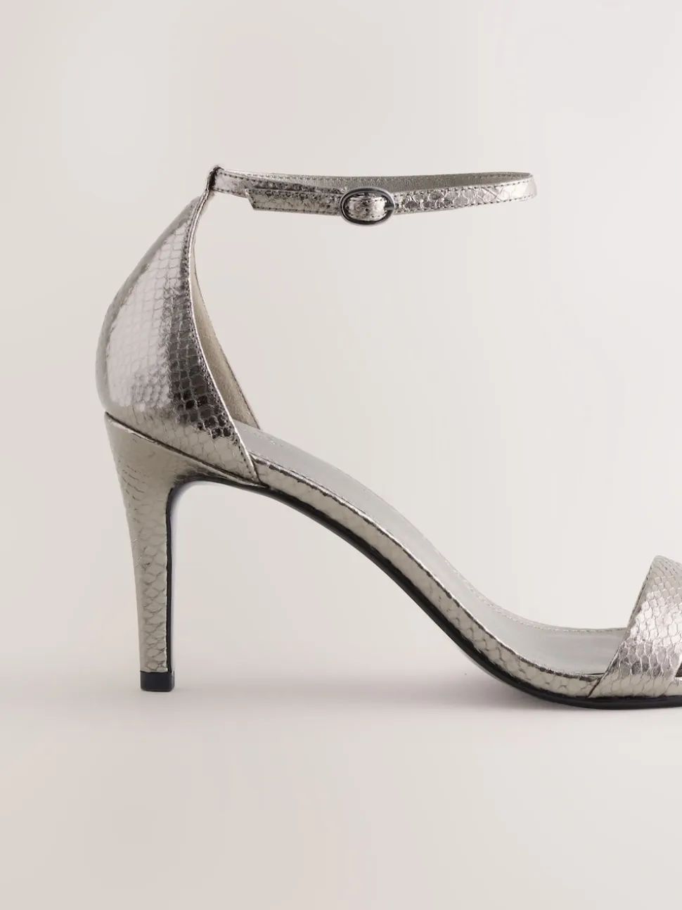 Pewter Forever Comfort® Strappy Heeled Sandals