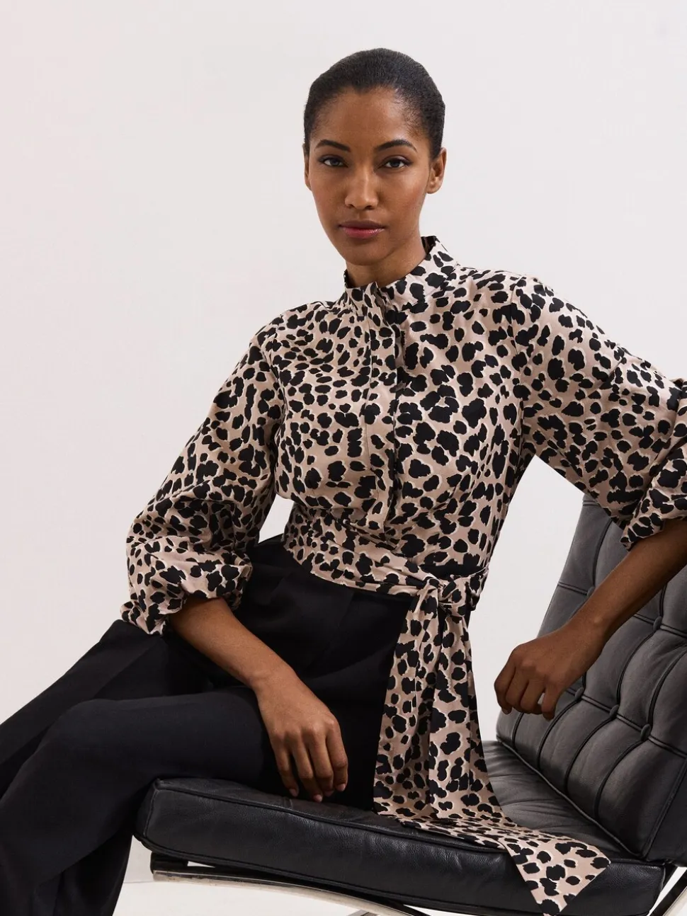 Phase Eight Black Leopard Jumpsuit