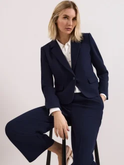 Phase Eight Blue Aubrie Fitted Blazer