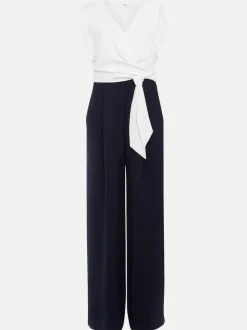 Phase Eight Blue Ayla Ruffle Jumpsuit