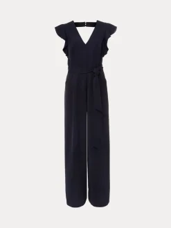 Phase Eight Blue Kallie Frill Jumpsuit