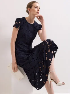 Phase Eight Blue Leilani Lace Dress