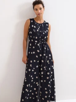 Phase Eight Blue Maxine Spot Jumpsuit