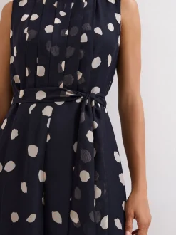 Phase Eight Blue Maxine Spot Jumpsuit
